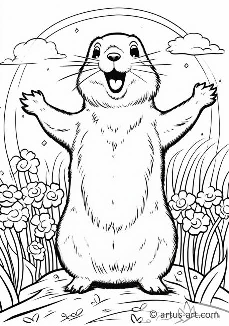 Prairie dog Coloring Page For Kids